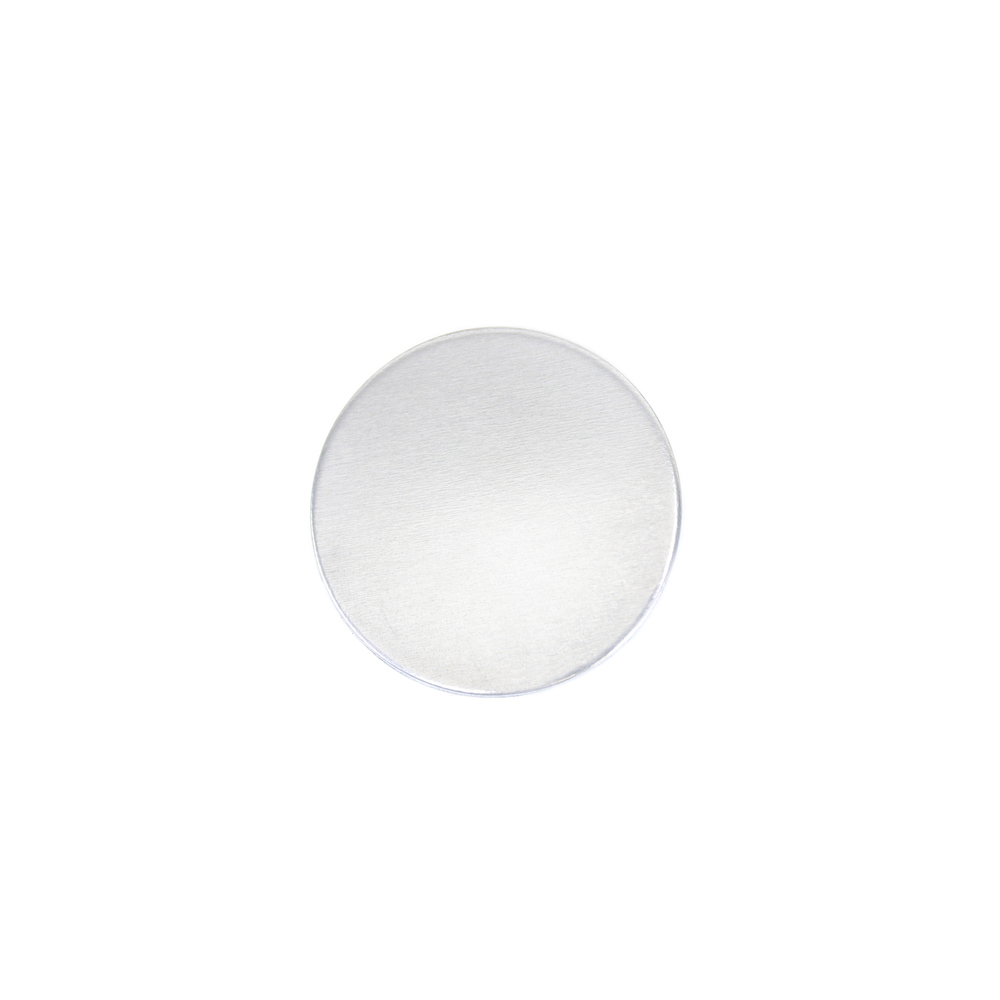 Metal Stamping Blanks Aluminum Round, Disc, Circle, 12.7mm (.50"), 12g, Pack of 5 - Tumbled